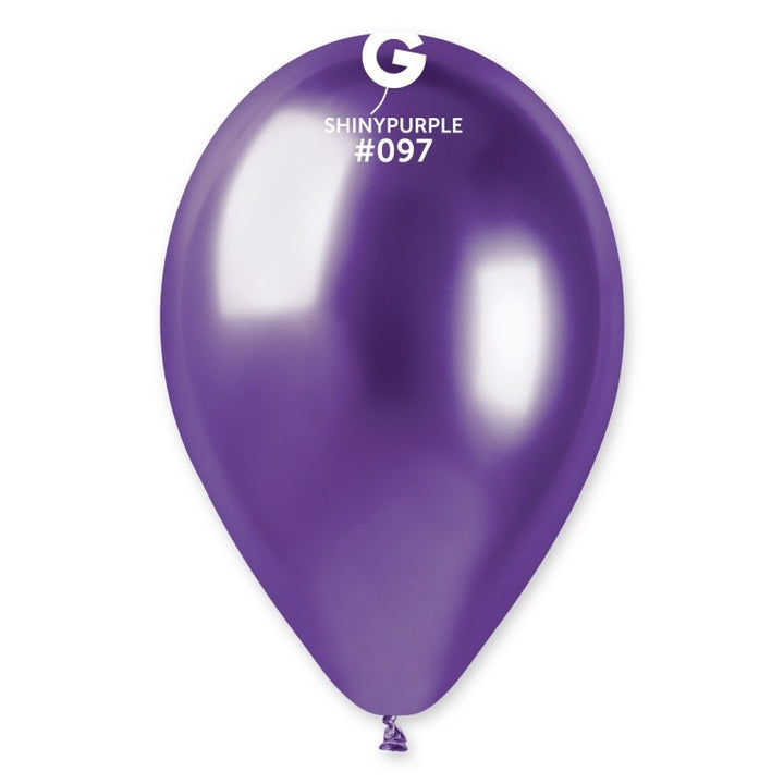 50 Balões Roxos Cromados de 33 cm GEMAR