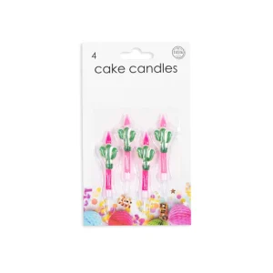 4 velas para bolo com cacto