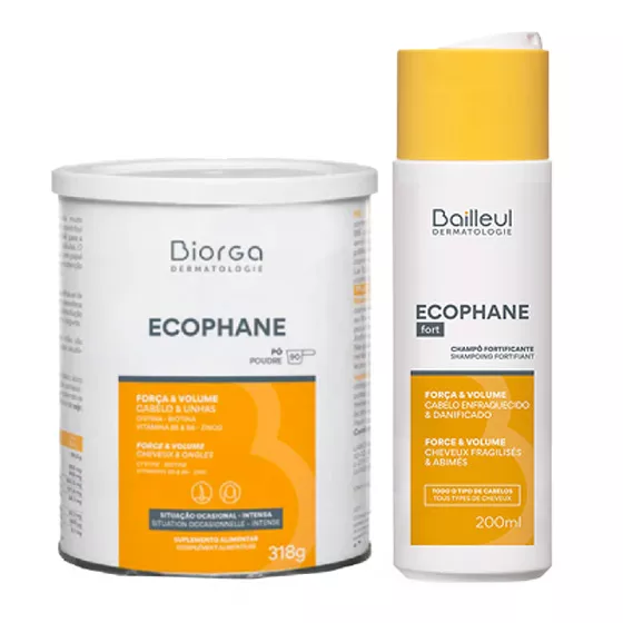 Ecophane Biorga Pó Queda Severa 318 g (90 doses de 3,53 g) + Oferta Champô Fortificante