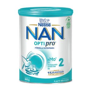 NAN Optipro 2 Leite em pó transição, Lata 800g 6M+