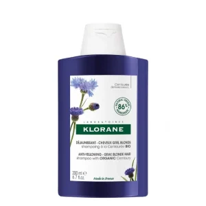 Klorane Capilar Champô Reflexos Prateados Centaureas Azuis, 200ml