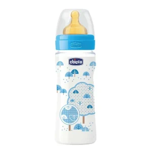 Chicco Benessere Biberão Látex Azul 4M+ 1 biberão (330 mL)
