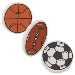 Recheio Para Pinhatas & Brindes Para Festas – 8 Borrachas Desportivas
