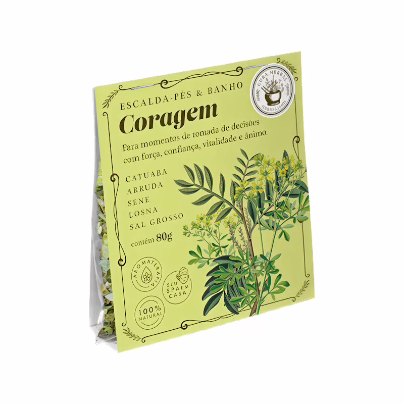 Escalda-Pés e Banho de Coragem Cura Herbal – 80g