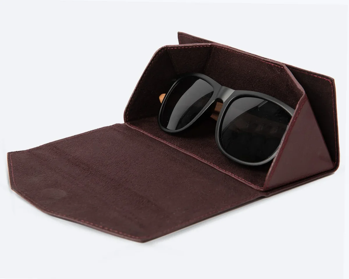 Metro Foldable Leather Glasses Case - Image 6