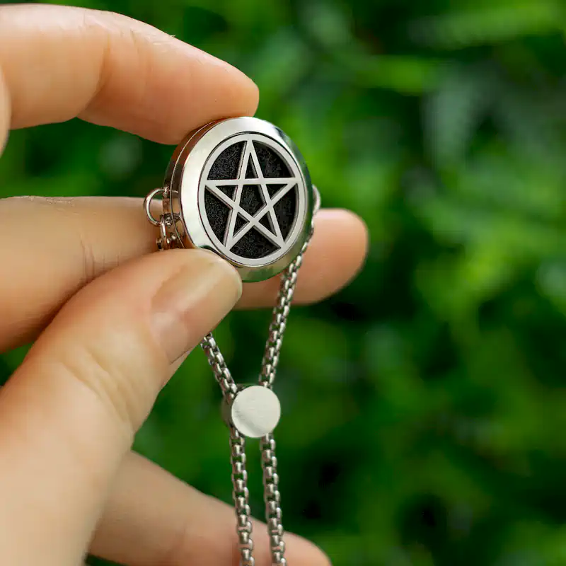 Pulseira Difusora Pentagrama Aço Inox Premium 316L- 25mm