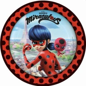 8 Pratos Ladybug 100% papel