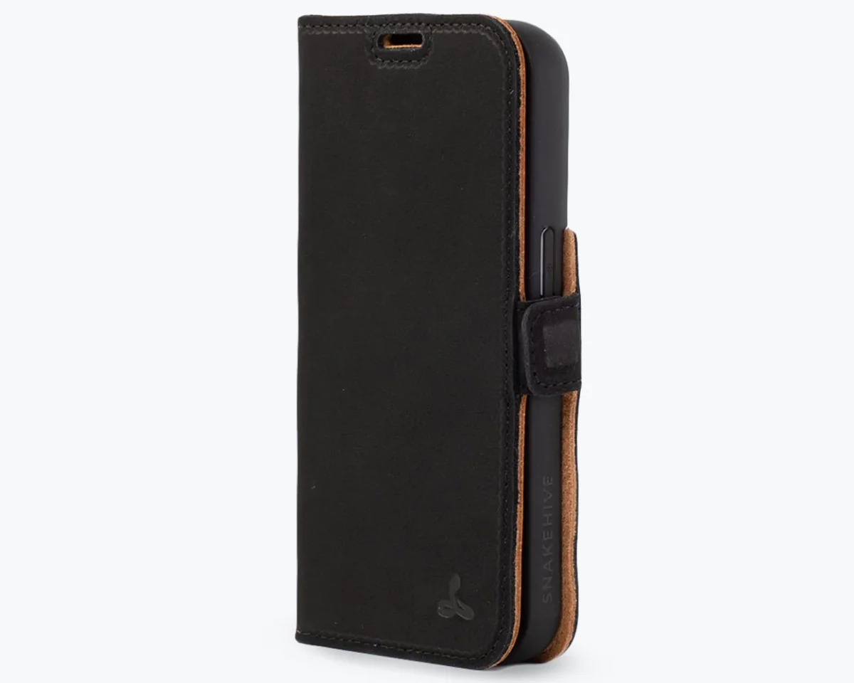 Apple iPhone 15 Pro - Vintage Leather Wallet Phone Case (Side Clasp) - Image 4