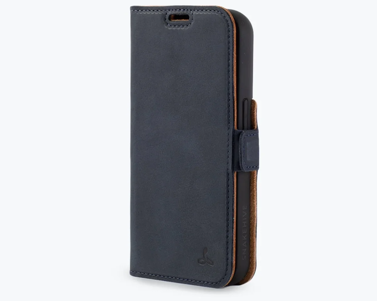 Apple iPhone 15 Pro - Vintage Leather Wallet Phone Case (Side Clasp) - Image 6