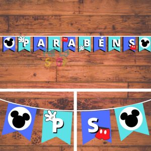 Bandeirola Para O Tema Mickey Fun