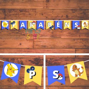 Bandeirola Para O Tema Pokémon