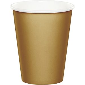 Copos De Cartão Coloridos – Dourado