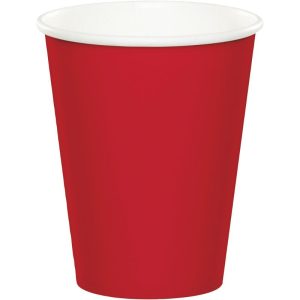 Copos De Cartão Coloridos – Vermelho