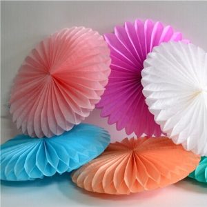 20 Leques De Papel cores sortidas