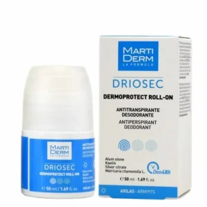 Martiderm Driosec Dermoprotect Roll-On antitranspirante, Recipiente com aplicador roll-on 50ml