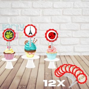 Mini Toppers Para Festa De Ladybug