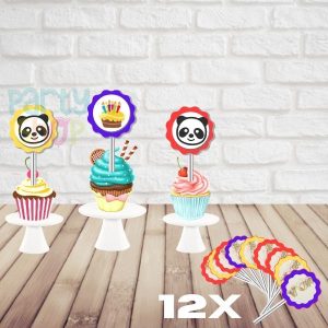 Mini Toppers Para Festa De Panda