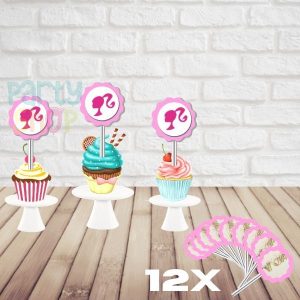 Mini Toppers Para Festa De Barbie