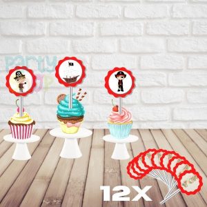 Mini Toppers Para Festa De Piratas