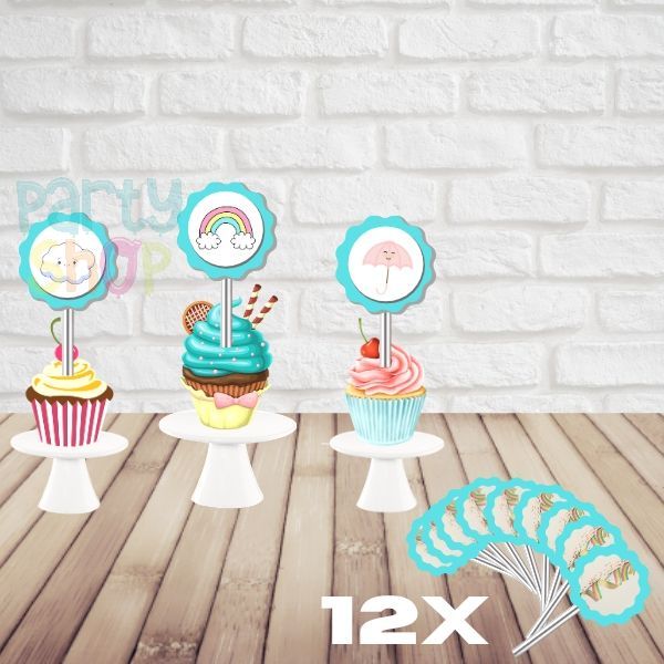 Mini Toppers Para Festa De Chuva De Amor - Image 2