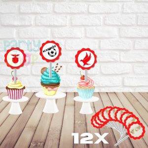Mini Toppers Para Festa De Benfica