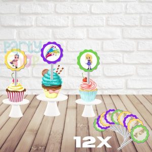 Mini Toppers Para Festa De Guerreiras Do Arco Iris