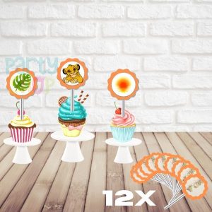 Mini Toppers Para Festa De Rei Leão