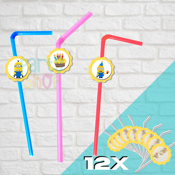 12 Palhinhas Para Festa De Minions - Image 2