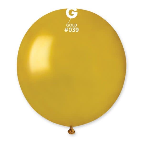 50 Balões Ouro Metalizados de 48 cm GEMAR - Image 2