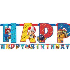 Bandeirola Super Mario Personalizável 320 cm