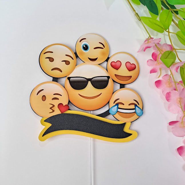 Topo de bolo Emoji