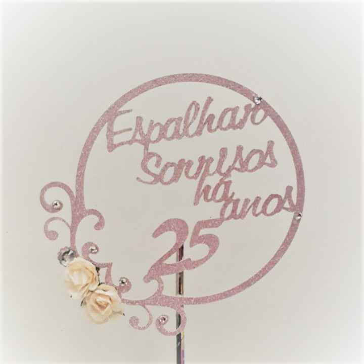 Topo Para Bolos Personalizado Com Moldura - Image 2