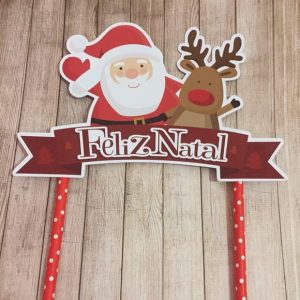 Topo de bolo Natal