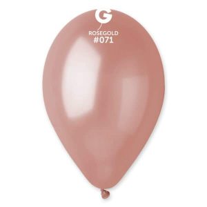 100 Balões Rosa dourado Metalizados de 30 cm GEMAR
